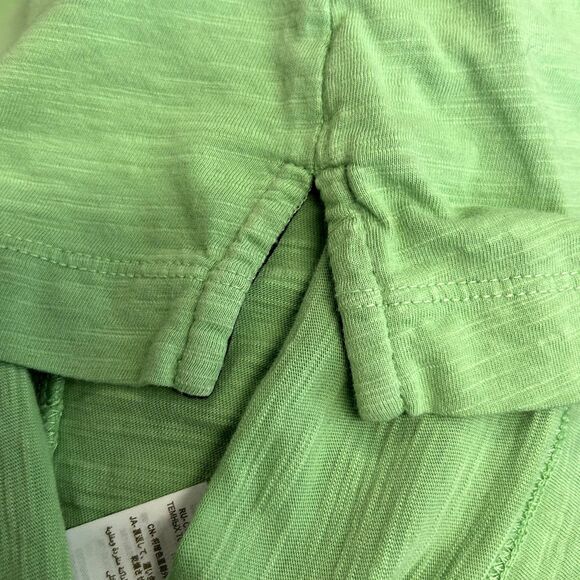 Boden Light Lime Green V-Neck Eyelet Lace Short Cap Sleeve T-Shirt Size S - Picture 11 of 15